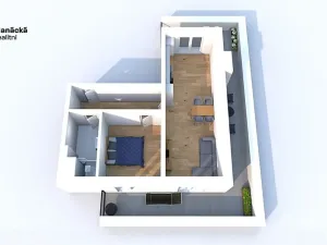 Pronájem bytu 2+kk, Olomouc, Hálkova, 54 m2