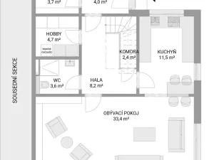 Prodej rodinného domu, Škvorec, 142 m2