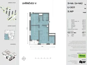 Prodej bytu 3+kk, Praha - Uhříněves, Karla Guta, 65 m2