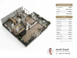 Prodej bytu 3+kk, Praha - Modřany, Československého exilu, 60 m2