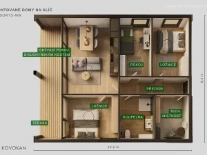 Prodej rodinného domu, Ráby, 89 m2