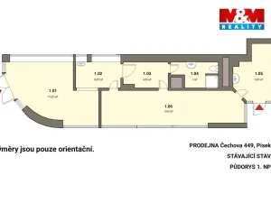 Pronájem obchodního prostoru, Písek, Čechova, 53 m2