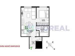 Prodej bytu 2+kk, Praha - Nusle, 5. května, 40 m2