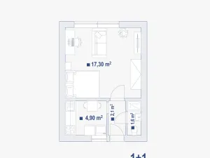 Prodej bytu 1+1, Brno - Štýřice, Gallašova, 26 m2