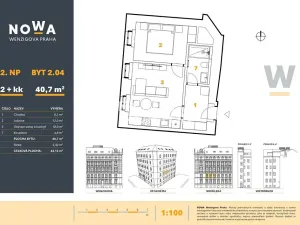 Prodej bytu 2+kk, Praha - Nové Město, Wenzigova, 41 m2