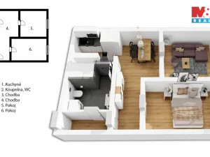 Prodej bytu 2+1, Praha - Chodov, Nechvílova, 45 m2