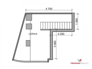 Pronájem bytu 2+kk, Hradec Králové, třída Karla IV., 70 m2
