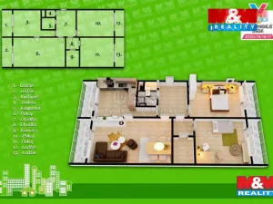 Prodej bytu 3+1, Hradec Králové - Nový Hradec Králové, třída Edvarda Beneše, 98 m2