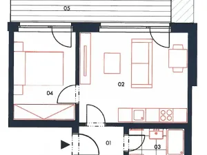 Prodej bytu 2+kk, Praha - Nusle, Muzikova, 40 m2