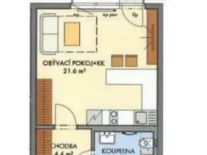 Pronájem bytu 1+kk, Praha - Dolní Měcholupy, Honzíkova, 32 m2