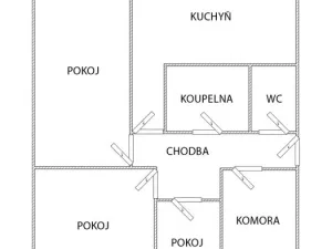 Prodej bytu 3+1, Nymburk, Jurije Gagarina, 59 m2