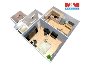 Prodej bytu 2+kk, Praha - Holešovice, Jirečkova, 52 m2