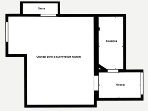 Pronájem bytu 1+kk, Praha - Braník, Branická, 33 m2