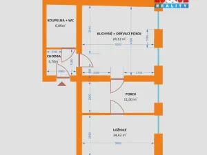 Pronájem bytu 3+kk, Bzenec, náměstí Svobody, 59 m2