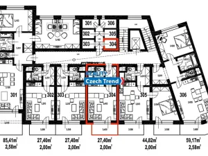 Pronájem bytu 1+kk, Olomouc, Čajkovského, 30 m2