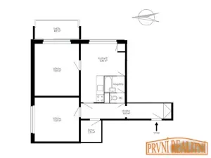 Pronájem bytu 2+1, Uherský Brod, Za Humny, 55 m2