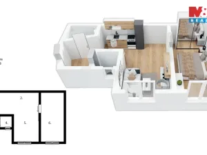 Pronájem bytu 2+kk, Trutnov - Horní Předměstí, Žižkova, 35 m2