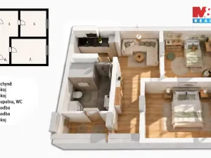 Prodej bytu 3+kk, Praha - Chodov, Nechvílova, 45 m2