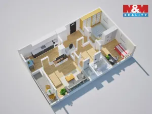 Prodej bytu 3+1, Ústí nad Labem - Krásné Březno, Anežky České, 78 m2