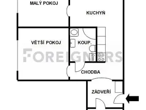 Pronájem bytu 2+1, Olomouc, Pionýrská, 45 m2