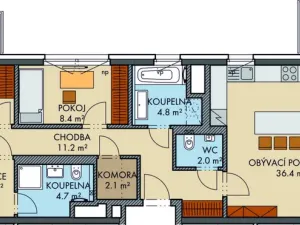 Prodej bytu 4+kk, Praha - Dolní Měcholupy, Honzíkova, 97 m2