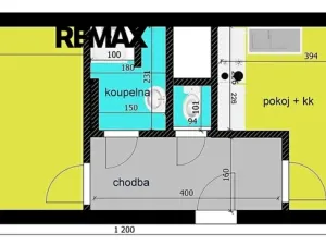 Pronájem bytu 1+1, Poděbrady, Puškinova, 43 m2