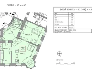 Pronájem bytu 3+kk, Brno, Novobranská, 120 m2