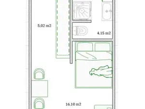 Prodej bytu 1+kk, Brno, Žebětínská, 31 m2
