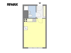 Pronájem bytu 1+kk, Praha - Kobylisy, Kyselova, 26 m2