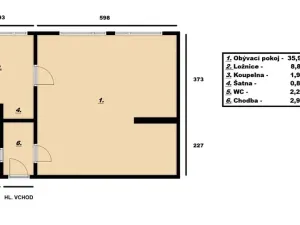 Prodej bytu 2+kk, Hradec Králové, Veverkova, 53 m2