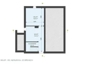 Prodej rodinného domu, Břehy, Nerudova, 123 m2