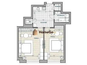 Pronájem bytu 2+1, Praha - Nusle, U gymnázia, 54 m2