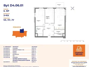 Prodej bytu 3+kk, Mělník, Bezručova, 84 m2