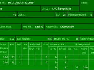 Prodej podílu lesa, Dlouhomilov, 1463 m2