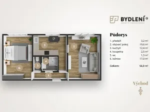 Pronájem bytu 2+1, Litoměřice, České armády, 56 m2