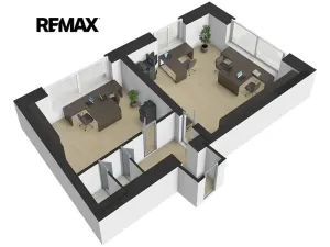 Pronájem kanceláře, Plzeň, Škroupova, 51 m2