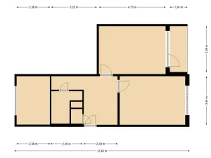 Pronájem bytu 2+1, Jirkov, Studentská, 57 m2