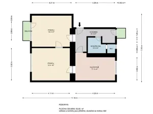 Prodej bytu 2+1, Pardubice, Jungmannova, 59 m2