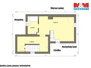 Pronájem bytu 1+kk, Cheb, Zlatá, 36 m2