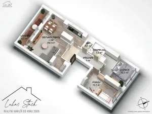 Prodej bytu 3+kk, Praha - Bohnice, Štětínská, 67 m2
