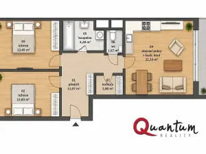 Prodej bytu 3+kk, Praha - Malešice, Počernická, 79 m2
