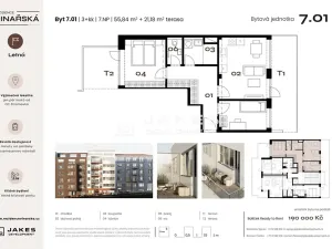 Prodej bytu 3+kk, Praha - Holešovice, Kostelní, 56 m2
