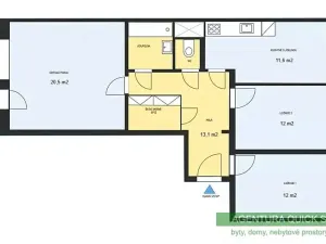 Prodej bytu 3+1, Praha - Hlubočepy, Werichova, 76 m2