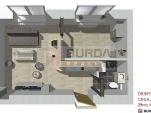 Pronájem bytu 2+kk, Neratovice, 30 m2