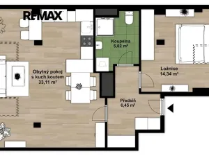 Prodej bytu 2+kk, Plzeň, Rubešova, 59 m2