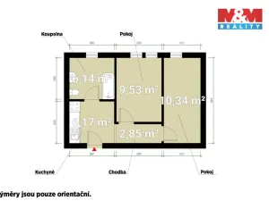 Pronájem bytu 2+1, Plzeň - Doubravka, Zábělská, 35 m2