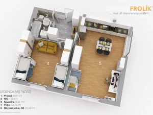 Pronájem bytu 2+kk, Hostivice, Zimní, 62 m2