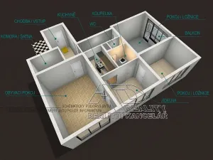 Pronájem bytu 3+kk, České Budějovice, Kubatova, 63 m2