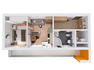 Prodej bytu 1+kk, Praha - Stodůlky, Na Výrovně, 39 m2