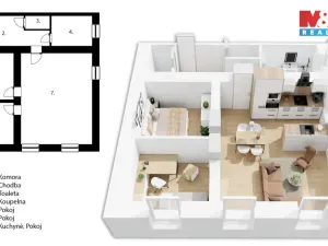 Prodej bytu 3+kk, Strakov, 82 m2